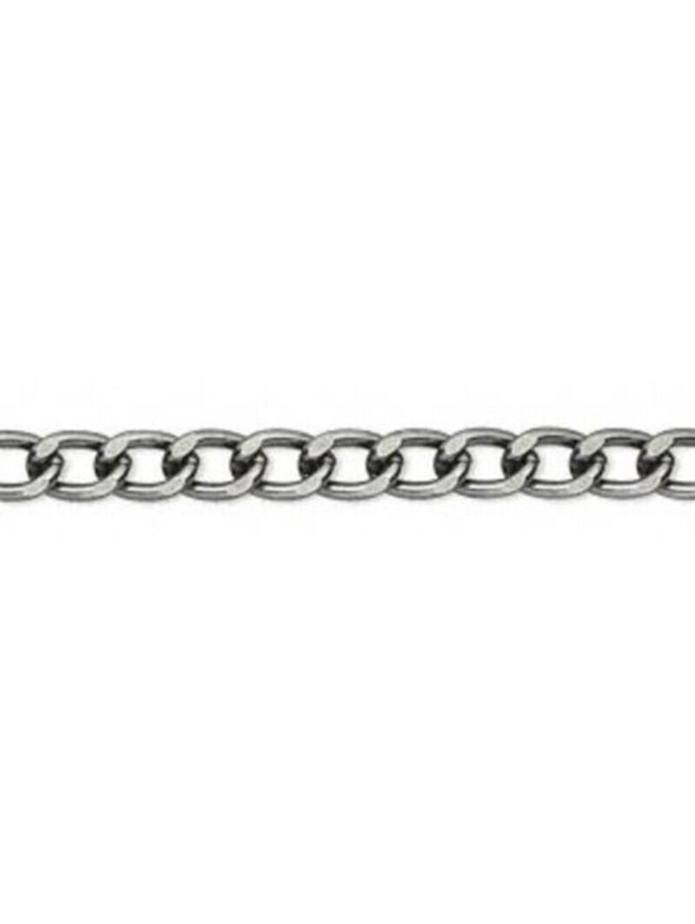 5 Feet Lot Gunmetal Aluminum 6x4mm Necklace Curb Chain